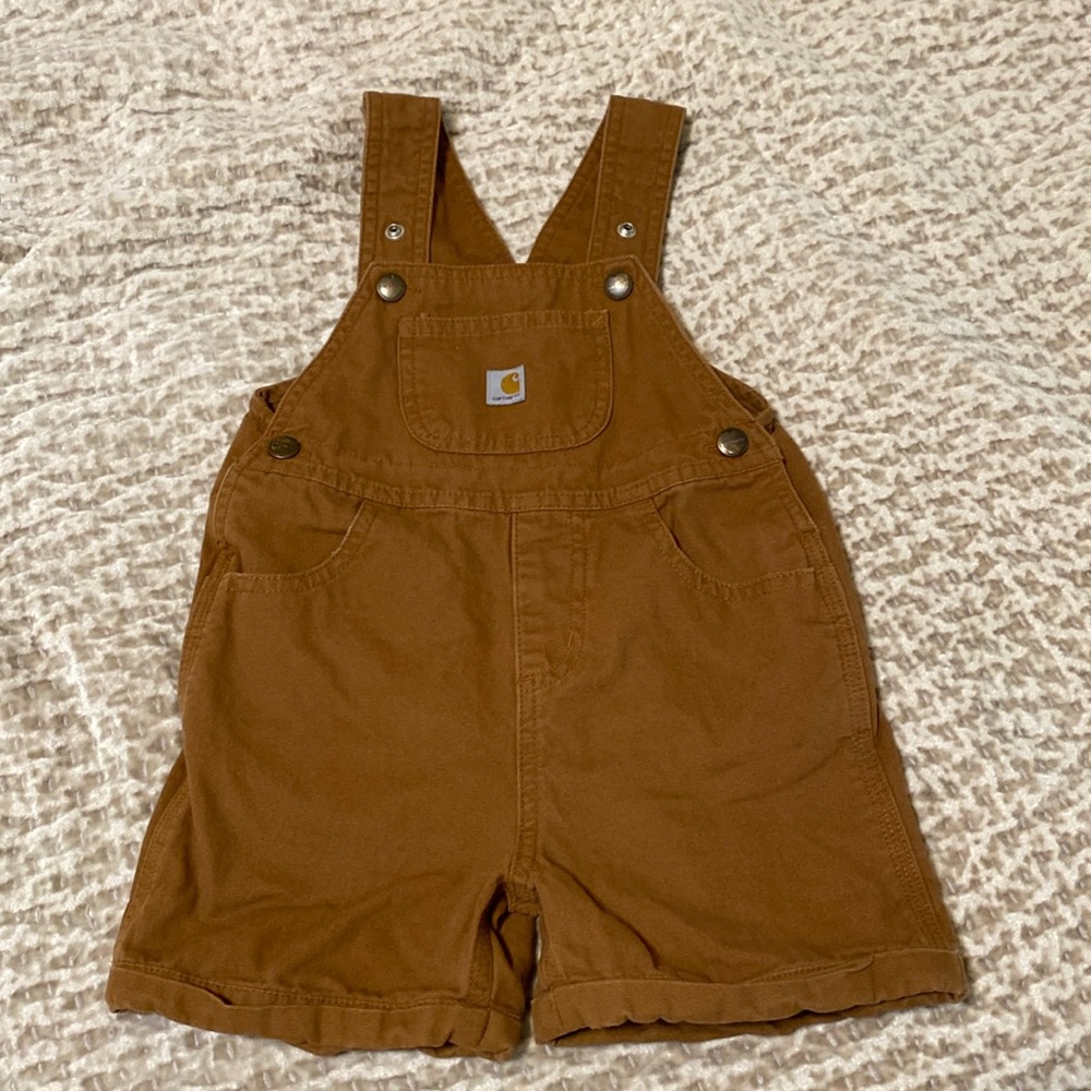 Carhartt classic brown short overalls